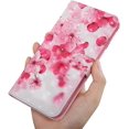 thumbnail image 3 of Samsung Galaxy S21 Wallet Case for Women, Premium PU Leather Prints Flip Cute Cover with Card Holder & Kickstand Feature Phone Case for Samsung Galaxy S21 Cherry Blossoms, 3 of 12
