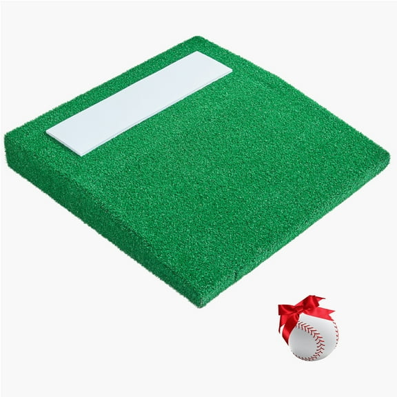 VEVOR Pitching Mound, Portable Baseball Pitcher's Mound, 31 in Indoor Outdoor Pitching Practice and Training Equipment, Softball Pitching Aids with Antifade Turf, Pitching Rubber, Carry Handle