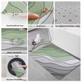 thumbnail image 6 of Sage Green Grey Ombre Bath Mat 3 Piece Bathroom Rug Set, Modern Abstract Art Aesthetics Non Slip Bath Rug Contour Mat and Toilet Lid Cover, Absorbent Shower Mats Soft Bath Rugs and Mats Sets, 6 of 8