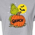 thumbnail image 3 of The Grinch - Grinch And Pumpkin - Juniors Cropped Cotton Blend T-Shirt, 3 of 5