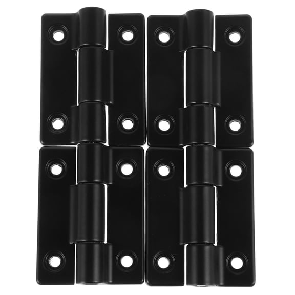 PENIKOKO 4Pcs Black Hinge for Screen Door with Stop Positioning and Adjustable Design 2.2X1.8X0.4In