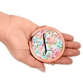 thumbnail image 3 of Koyal Wholesale Compact Mirror Bridesmaid's Wedding Gift, Rose Gold, Monogram Letter L, Tea Party Pink Floral Flowers, 3 of 5