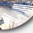 thumbnail image 3 of Designart 'Country Road In Winter Times I' Traditional Wall Clock, 3 of 5