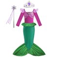 thumbnail image 3 of Disney Girl Little Mermaid Ariel Costume Halloween Kids Dress For Girls Carnival Birthday Party Clothes Cosplay Mermaid Dress, 3 of 5