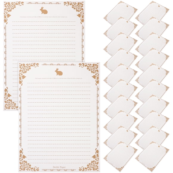 50 Sheets Decorative Stationery Retro Paper Writing Paper Vintage Letter Paper Blank Letter Paper