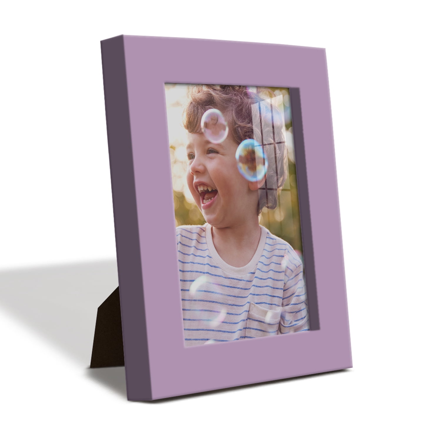 Modern 3.5 in. x 5 in. Violet Picture Frame (Set of 2)