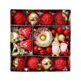 thumbnail image 2 of BadyminCSL Multi-Style Painted Christmas Ornament Ball Set, Mixed Baubles Gift Box for Farmhouse Xmas Tree Indoor Winter Holiday Decor, 2 of 8