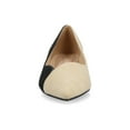 thumbnail image 6 of Journee Womens Carmin Slip On Low Block Heel Pointed Toe Dress Flats, Widths Available, 6 of 9