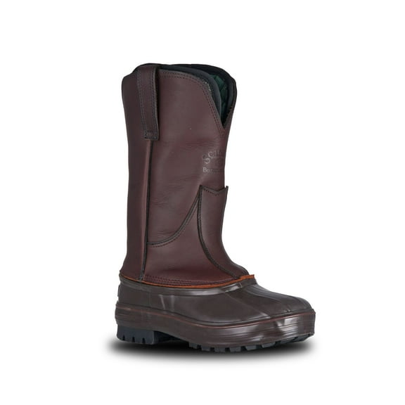 Schnee's Hunter II Brown PAC Boot, Pull-On, Durable Leather Upper, Insulated Outdoor Boot (SH-HNTOS-PULL-6)
