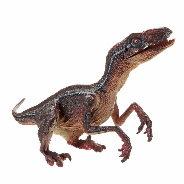 Jurassic Velociraptor Realistic Raptor Dinosaur Toy Movable Jaw Kids Play Gift