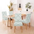 thumbnail image 4 of Baroque Floral Dining Chair Covers Set of 4,Stretch Parsons Chair Slipcovers Universal Removable Washable Chair Seat Covers Protector for Dining Room,Kitchen,Hoteland Party, 4 of 6