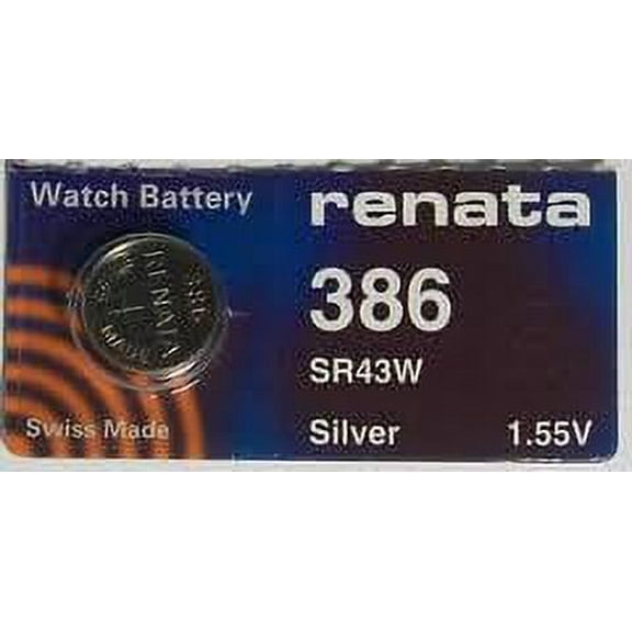 Renata 386/301 - SR43 Silver Oxide Button Battery 1.55V - 5 Pack