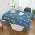 thumbnail image 2 of Yayeee Tablecloths 60" x 120" Rectangle Wrinkle Resistant Party Table Cover, Blue Cartoon Galaxy, 2 of 8