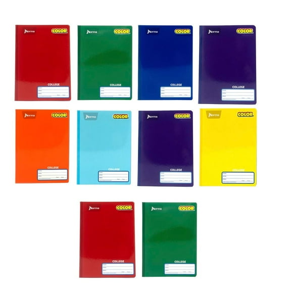 Cuaderno Cosido College Cuadro Chico Norma Color 360 Paquete Con 10 Libretas