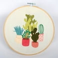 thumbnail image 2 of Plant Pattern Handmade Embroidery DIY Cotton Canvas Cross Stitch Mixed Color Embroidery Kits for Beginners, 2 of 5