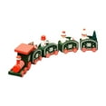 thumbnail image 2 of Wooden Christmas train decorative ornament with assembly, colorful design for holiday decor, size 9.44x2.16x0.98 inches, for mantel shelves table displays and gifts, 2 of 7