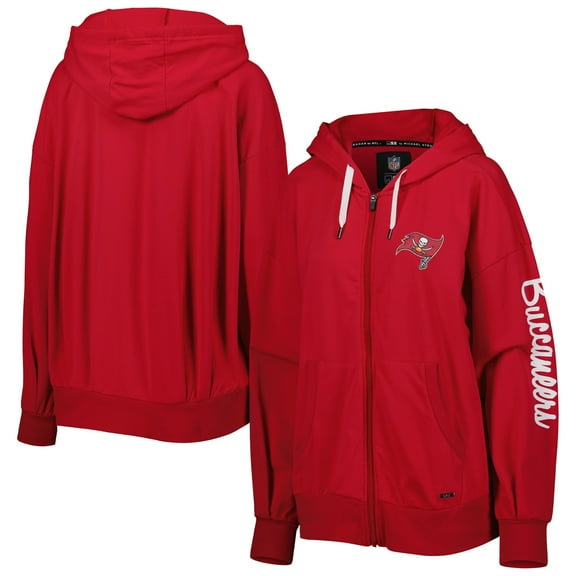 Women's MSX by Michael Strahan  Red Tampa Bay Buccaneers Emerson Lightweight Full-Zip Hoodie
