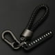 thumbnail image 3 of Llavero de cuero trenzado para coche, soporte para matrícula, teléfono, llavero para vehículo, accesorios (negro), 3 of 5