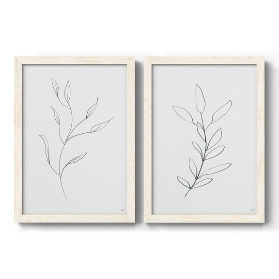 Botanical Gesture I - Premium Framed Canvas 2 Piece Set - Ready to Hang