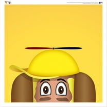 Mustard Cleveland Guardians 12'' x 12'' Minimalist Mascot Poster Print