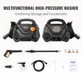 thumbnail image 3 of VEVOR Electric Pressure Washer, 2150-PSI 1.85-GPM,Foam Cannon High-Pressure with 5 Different Nozzle,20ft Hose/35ft Cord Lightweight Washer,Portable Cleans Cars/Fences/Patios/Furniture/Floor/Window, 3 of 9