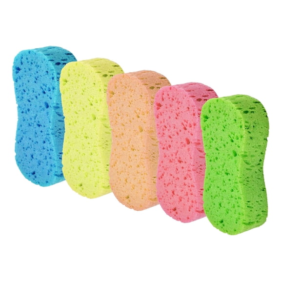 ETEREAUTY 5-Pack High Density Car Wash Sponges with Porous Bone Design, and Reusable for Effective Vehicle Cleaning