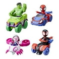 thumbnail image 4 of Marvel Spidey and His Amazing Friends Hero Wheels Pack Toy Vehicle and Action Figure Set, 4 of 5