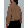 thumbnail image 3 of Anbech Women's Crop Zip Up Jacket Y2K Trendy Long Sleeve Fall Clothes, 3 of 6