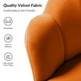 thumbnail image 4 of Tina's Home Seashell Upholstery Barrel Chairs Set of 2 Velvet Lounge Armchairs Gold Legs Home Living Room Bedroom, 4 of 9