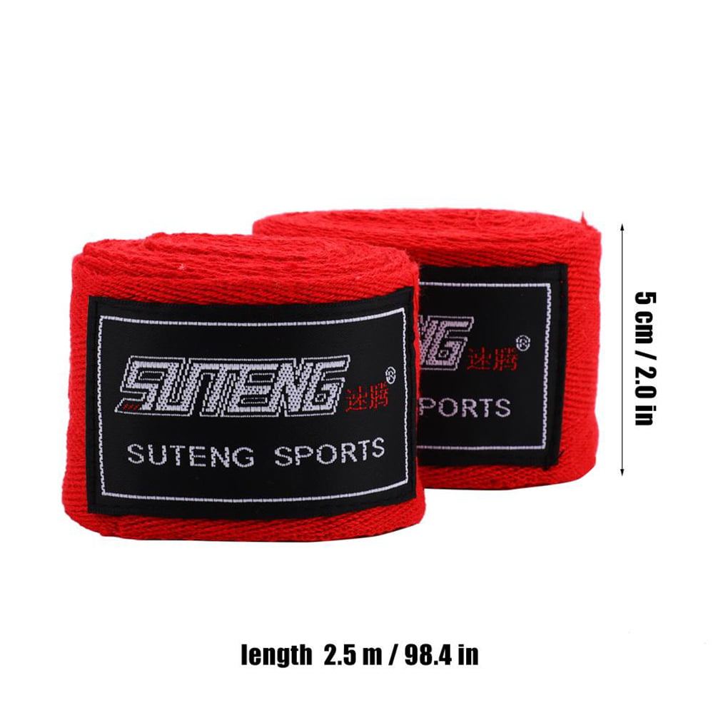 Boxing Hand Wraps 2.5meter RED & BLUE stretch material 