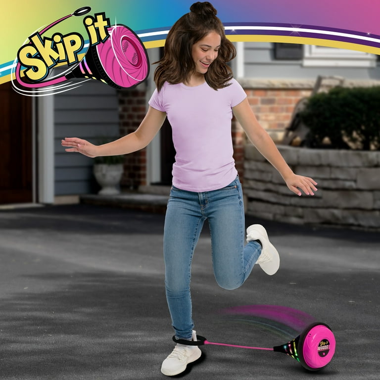 Skip It Retro Outdoor Toy, Light Up Ball and Digital Counter, Pink, Boys and Girls, Ages 5 and up