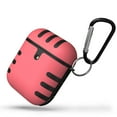 thumbnail image 2 of Duo Shield Slim Designed For Apple AirPods Generation 1 & 2 case, Pink/Black, 2 of 6