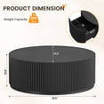 thumbnail image 6 of Gelloan 31.5" Round Coffee Table with Two Drawers，Circle Coffee Table Space-Saving Multiple Purpose for Living Room，Dining Room and Home,Black, 6 of 7