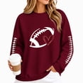 thumbnail image 2 of Game Day Shirts Women, 2026 Football Mom Sweatshirts Fall Cute Trendy Graphic Pullover Long Sleeve Gameday Outfits,L, 2 of 5