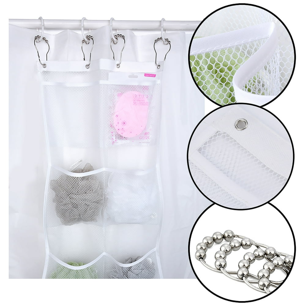 Shower Caddy, Coxeer Quick Dry Hanging Mesh Bath Organizer with 6