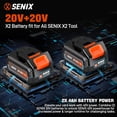 thumbnail image 4 of SENIX 40V Cordless Leaf Blower Handheld Brushless 700 CFM/145 MPH with 2 x 4.0AH Batteries & 6A Dual-Port Charger Included, Cruise Control, Variable Speeds, 4 of 7