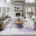 thumbnail image 4 of Purple Vintage Lavenders Large Area Rugs for Bedroom Living Room, Soft Non Slip Carpet Bedside Rug, Farmhouse Wooden Retro Art Rectangular Floor Cover Kitchen Accent Rug 5'x7' for Dining Room/Office, 4 of 9