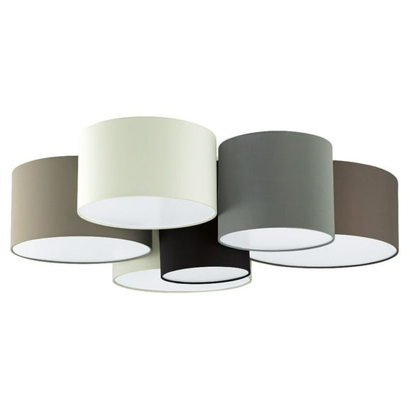 Eglo Lighting - Pastore - 6-Light Ceiling Light - White - Black - Taupe - Grey