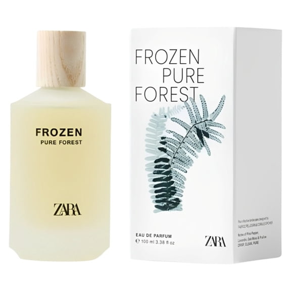 Zara Frozen Pure Forest Perfume for Men Pink Pepper Aquatic Notes Canadian Fir Lavender Oakmoss Scent & Praline Fresh Spicy & Woody Winter-Inspired Fragrance Eau de Parfum EDP 100ml (3.38 fl. oz)
