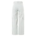 thumbnail image 7 of Fgnfyis Women Wear Waist Three Pocket Trousers Cargo Pants Casual Pants Tailored Fit Womens Cargo Pants White L, 7 of 7