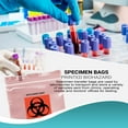 thumbnail image 6 of Pack of 1000 Specimen Transfer Bags, Pink Tint 12 x 15 Zipper. Printed Biohazard. 2 mil Thick Polyethylene Bags 12x15. Plastic Bags for Health Needs. Ideal for Infirmaries., 6 of 7