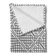 thumbnail image 2 of Celtic Soft Flannel Fleece Throw Blanket, Medieval Irish Striped Binding Square Shaped Patterns Old-Fashion Dated Print, Cozy Plush for Indoor and Outdoor Use, 60" x 80", Black White, by Ambesonne, 2 of 5