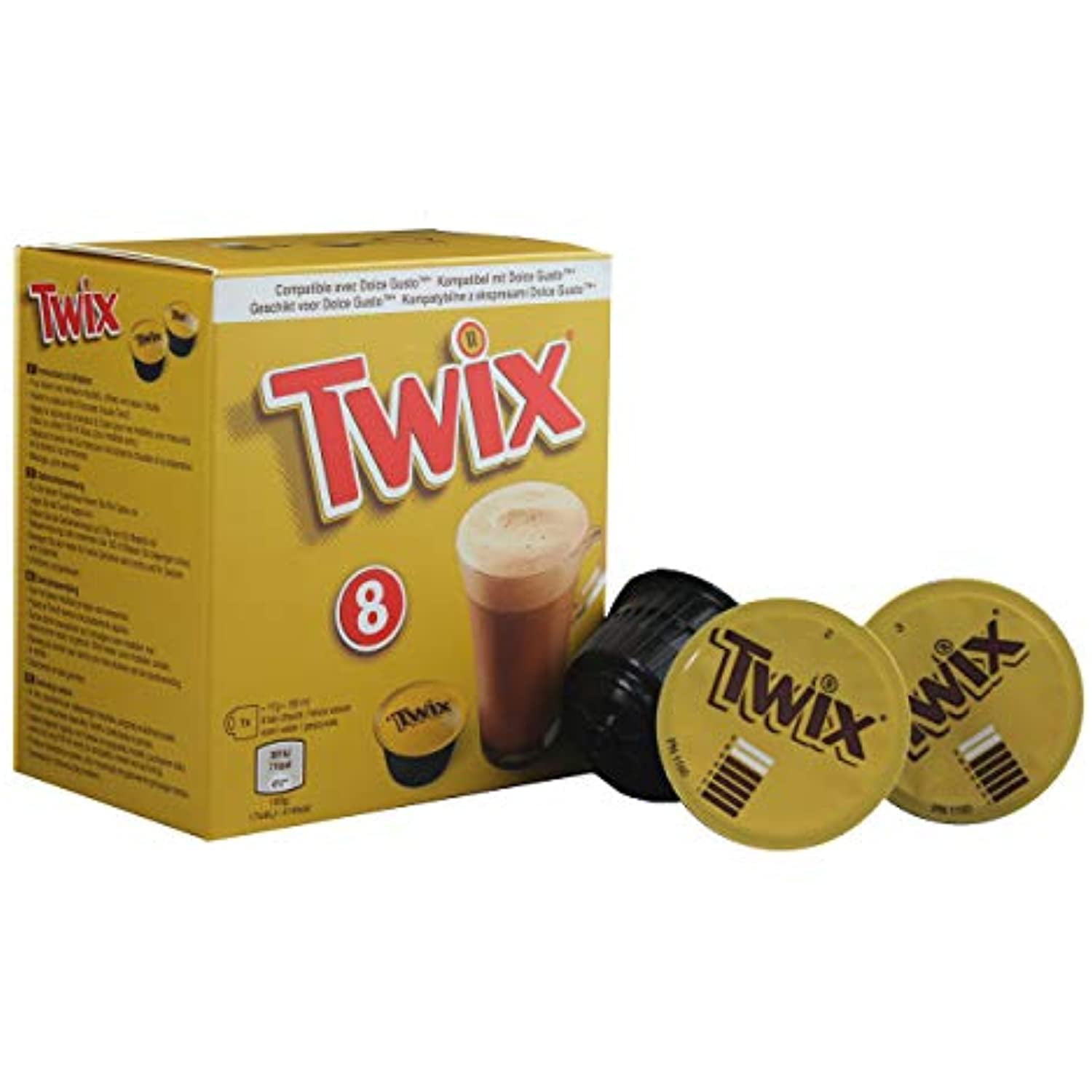 gone crazy Monumental Twisted Dolce Gusto Compatible Capsules, Twix Flavored Hot Chocolate, 8 X 17 G (0.5  Oz) - Walmart.com