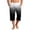 White, variant on JoveMarine Men's Hawaiian Gradient Print Drawstring Shorts, 7/8 Length Casual Beach Shorts for Summer Vacation, Parties and Daily Wear Black L