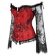 thumbnail image 4 of Corsés de mujer para mujer Corsé de princesa Encaje Mangas fruncidas Elegante Overbust Corset Fridja nalpqowj6150, 4 of 6