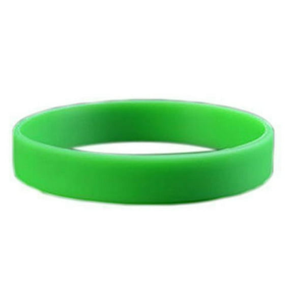 Fashion Silicone Rubber Elasticity Wristband Wrist Band Cuff Bracelet Bangle Green