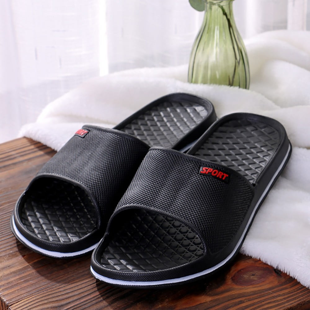Mens Lady Flip Flop Sport Shower House Shoes Plastic Slip Sandals Soft