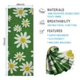 thumbnail image 2 of Green Daisy Flower Yellow Centers Pattern Hot Yoga Mat Towel Non Slip for Hot Yoga - Quick-Drying Yoga Mat Cover with 4 Corner Pockets with Travel Bag - Hot Yoga Towel Non Slip 70"x26", 2 of 6