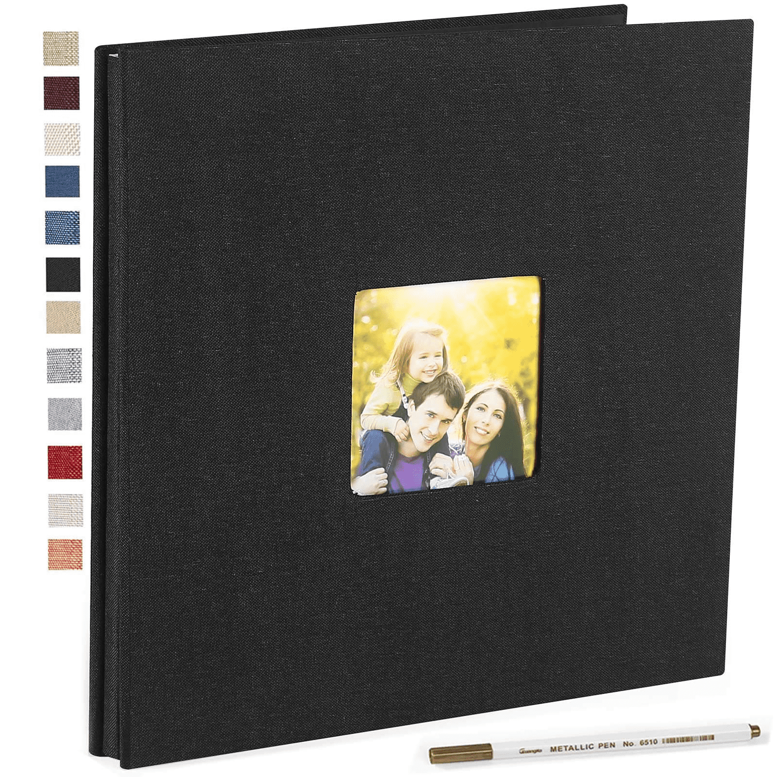 Vienrose Large Photo Album Self Adhesive for 4x6 8x10 10x12 Pictures Linen  Scrapbook Album DIY 40 Blank Pages with A Metallic Pen