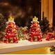 thumbnail image 5 of 10 in DIY handmade Lighted Mini Christmas Tree Small Desktop Christmas Tree With 20 LED Cones And Christmas Decorations, 5 of 6